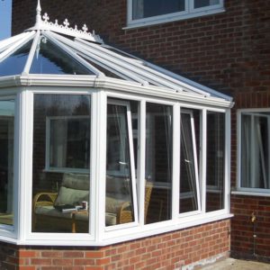 Tilt and turn windows installed with new conservatory
